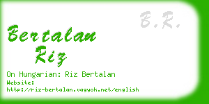 bertalan riz business card